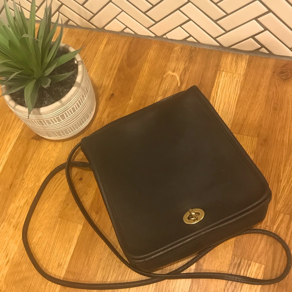 Vintage COACH 9620 Crossbody Bag Purse Black Small